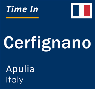 Current local time in Cerfignano, Apulia, Italy