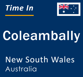 Current local time in Coleambally, New South Wales, Australia