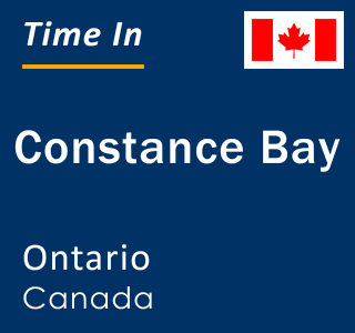 Current local time in Constance Bay, Ontario, Canada