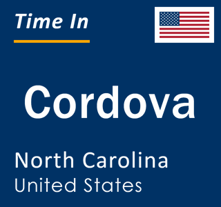 Current local time in Cordova, North Carolina, United States