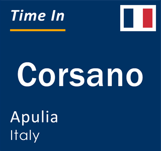 Current local time in Corsano, Apulia, Italy