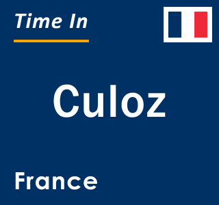 Current local time in Culoz, France