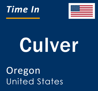 Current local time in Culver, Oregon, United States