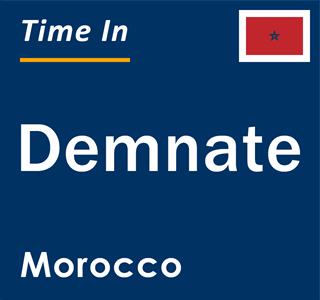 Current local time in Demnate, Morocco