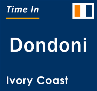 Current local time in Dondoni, Ivory Coast