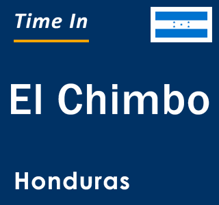 Current local time in El Chimbo, Honduras