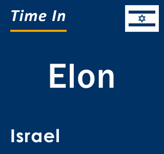 Current local time in Elon, Israel