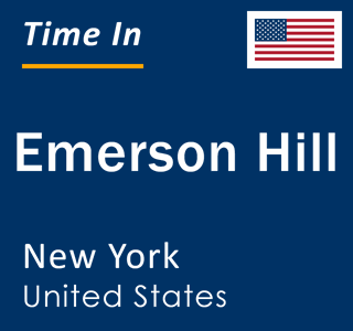 Current local time in Emerson Hill, New York, United States