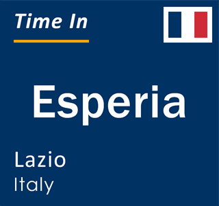 Current local time in Esperia, Lazio, Italy