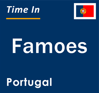 Current local time in Famoes, Portugal