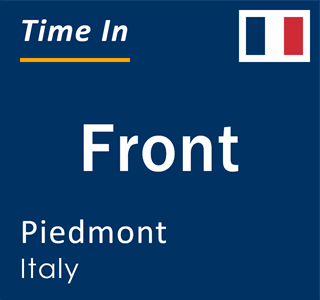 Current local time in Front, Piedmont, Italy