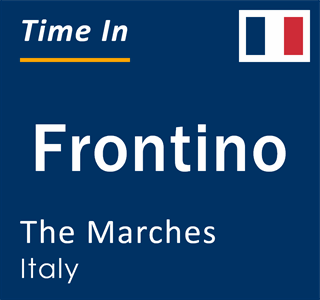 Current local time in Frontino, The Marches, Italy