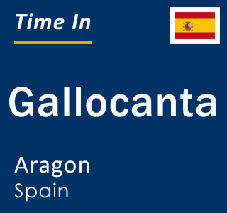 Current local time in Gallocanta, Aragon, Spain