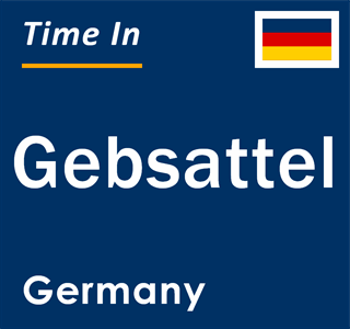 Current local time in Gebsattel, Germany