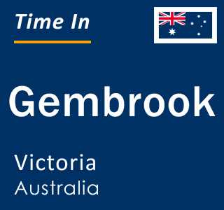 Current local time in Gembrook, Victoria, Australia