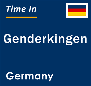 Current local time in Genderkingen, Germany