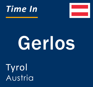 Current local time in Gerlos, Tyrol, Austria