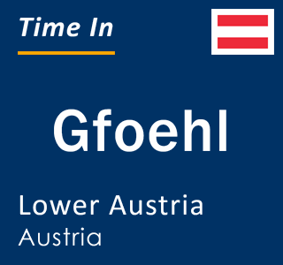 Current local time in Gfoehl, Lower Austria, Austria