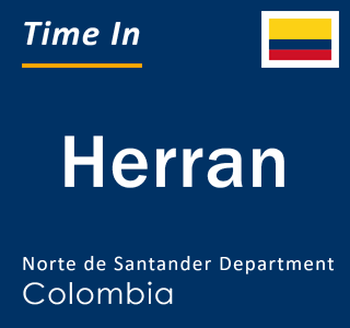 Current local time in Herran, Norte de Santander Department, Colombia