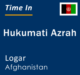 Current local time in Hukumati Azrah, Logar, Afghanistan