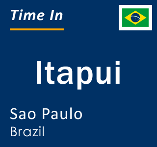 Current local time in Itapui, Sao Paulo, Brazil