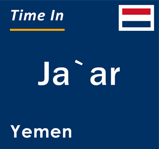 Current local time in Ja`ar, Yemen