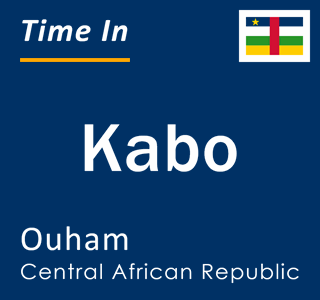 Current local time in Kabo, Ouham, Central African Republic