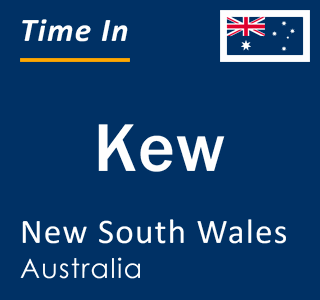 Current local time in Kew, New South Wales, Australia