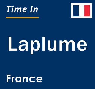 Current local time in Laplume, France