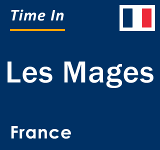 Current local time in Les Mages, France