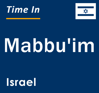 Current local time in Mabbu'im, Israel