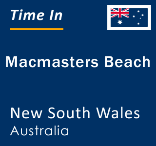 Current local time in Macmasters Beach, New South Wales, Australia