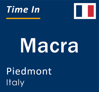 Current local time in Macra, Piedmont, Italy