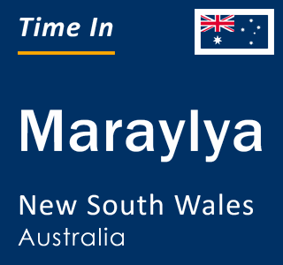 Current local time in Maraylya, New South Wales, Australia