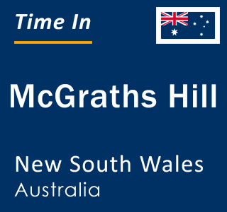 Current local time in McGraths Hill, New South Wales, Australia