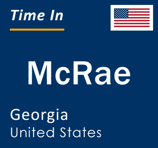 Current local time in McRae, Georgia, United States