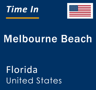 Current local time in Melbourne Beach, Florida, United States