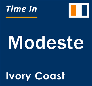 Current local time in Modeste, Ivory Coast