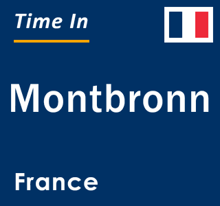 Current local time in Montbronn, France