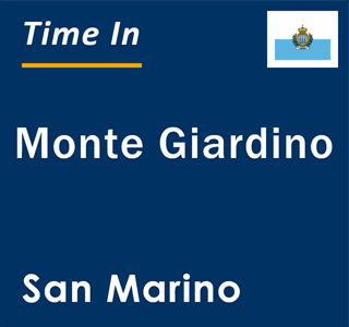 Current local time in Monte Giardino, San Marino