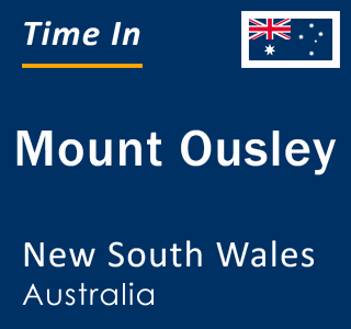 Current local time in Mount Ousley, New South Wales, Australia