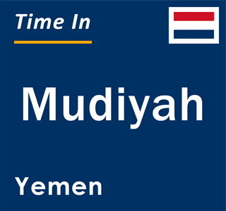 Current local time in Mudiyah, Yemen