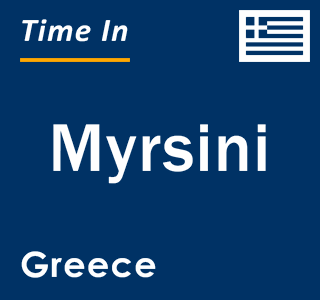 Current local time in Myrsini, Greece