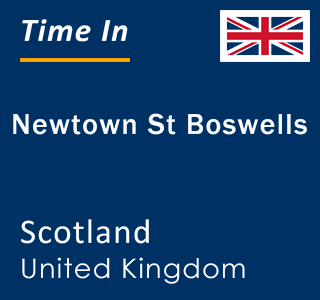 Current local time in Newtown St Boswells, Scotland, United Kingdom