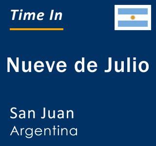 Current local time in Nueve de Julio, San Juan, Argentina