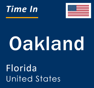 Current local time in Oakland, Florida, United States