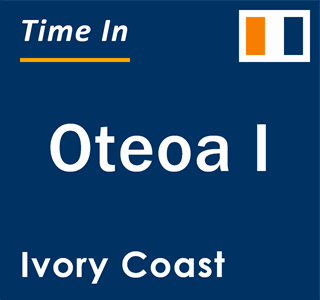 Current local time in Oteoa I, Ivory Coast