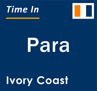 Current local time in Para, Ivory Coast