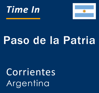 Current local time in Paso de la Patria, Corrientes, Argentina