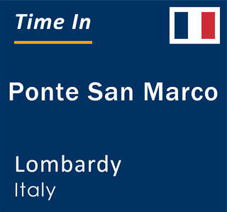 Current local time in Ponte San Marco, Lombardy, Italy